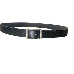 Nike Reversible Leather Belt Silver Buckle Black Brown Men‎ Size Adjustable